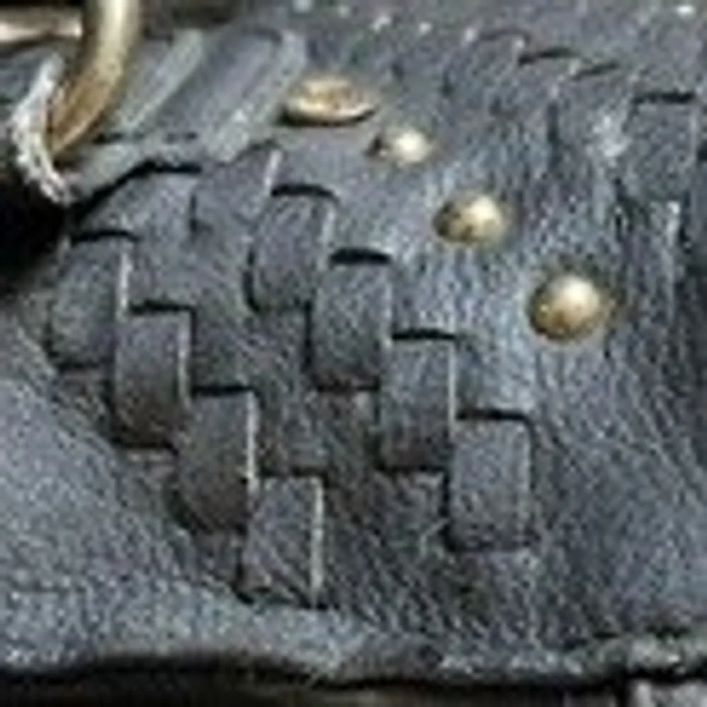 Betty Boop Black Woven Faux Leather Studded Satchel Crossbody Bag Y2K Retro